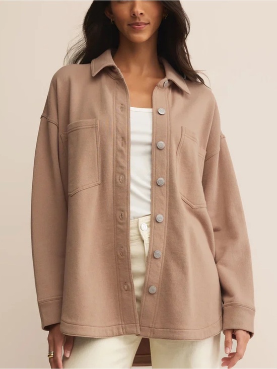 Z Supply Jackets & Blazers - Z Supply NWT Iced Coffee All Day Denim Knit Jacket
